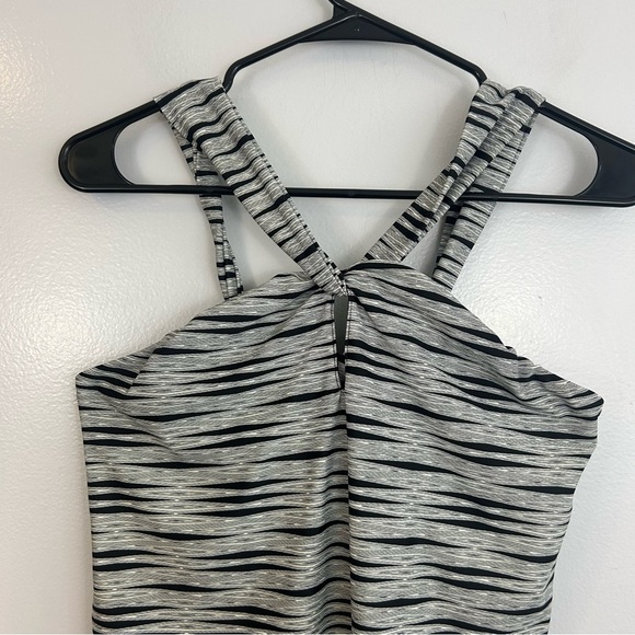 Athleta Kiki Printed Swim Halter Striped Dress Size Medium - Picture 4 of 12